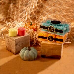 Mumlar Çiçek Açtı <br> Çiçekli Mini Baton Mum