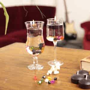 Suyun Üzerindeki Işıltı <br> 9'lu Yüzen Mum